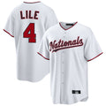 Jamed W.Nationals #4 Daylen Lile Player White Replica Game Stitched Jerseys