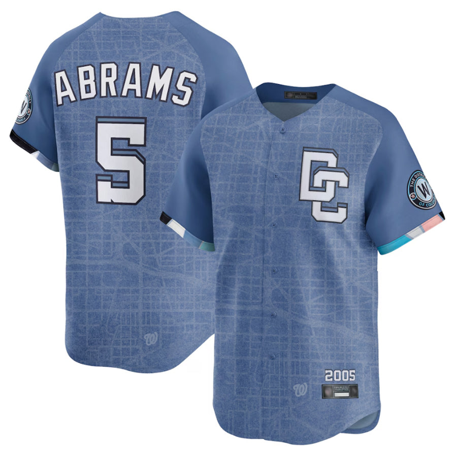 Jamed W.Nationals #5 CJ Abrams Player Blue City Connect Limited Stitched Jerseys