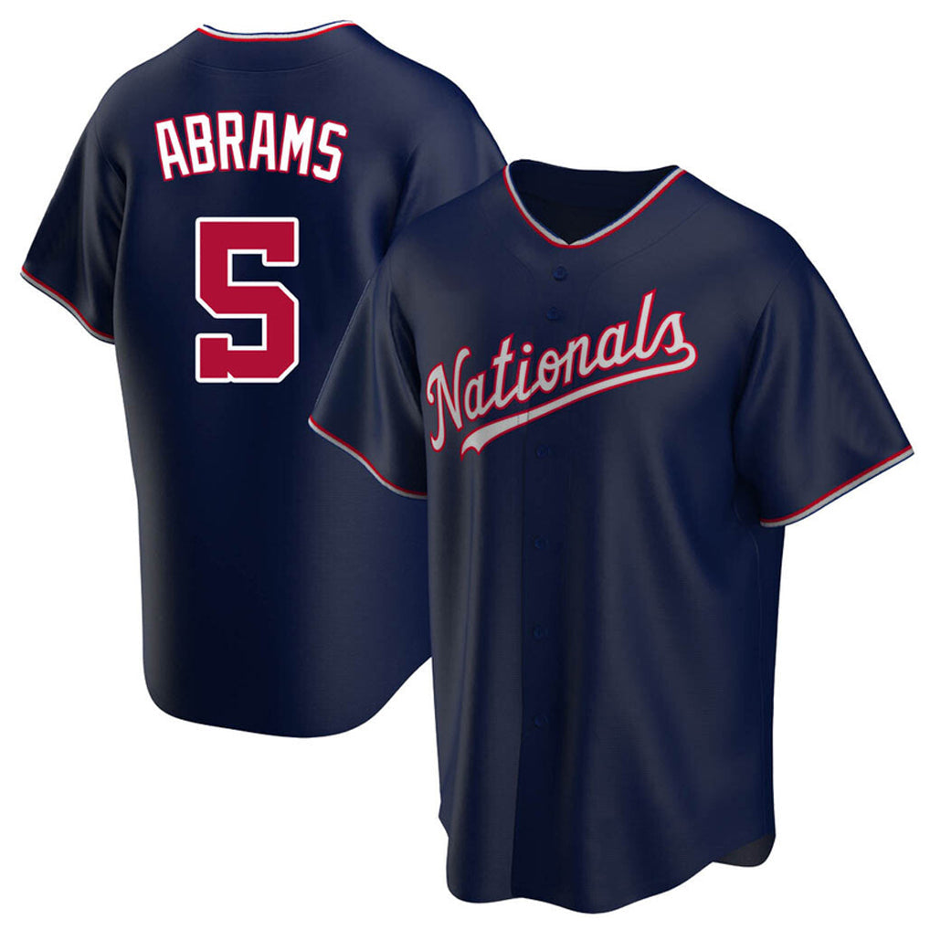 Jamed W.Nationals #5 CJ Abrams Player Navy Blue Replica Game Stitched Jerseys