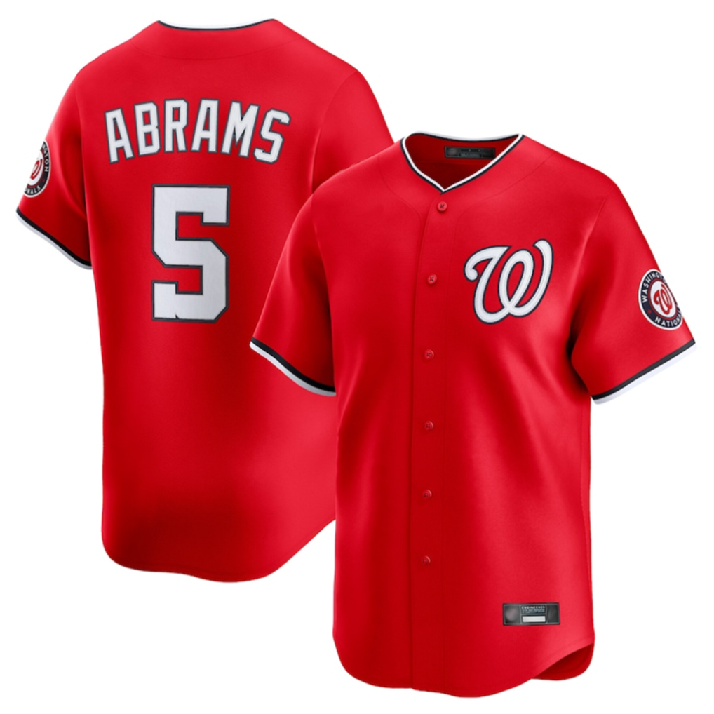 Jamed W.Nationals #5 CJ Abrams Player Red Limited Stitched Jerseys