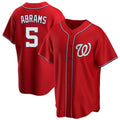 Jamed W.Nationals #5 CJ Abrams Player Red Replica Alternate Game Jerseys
