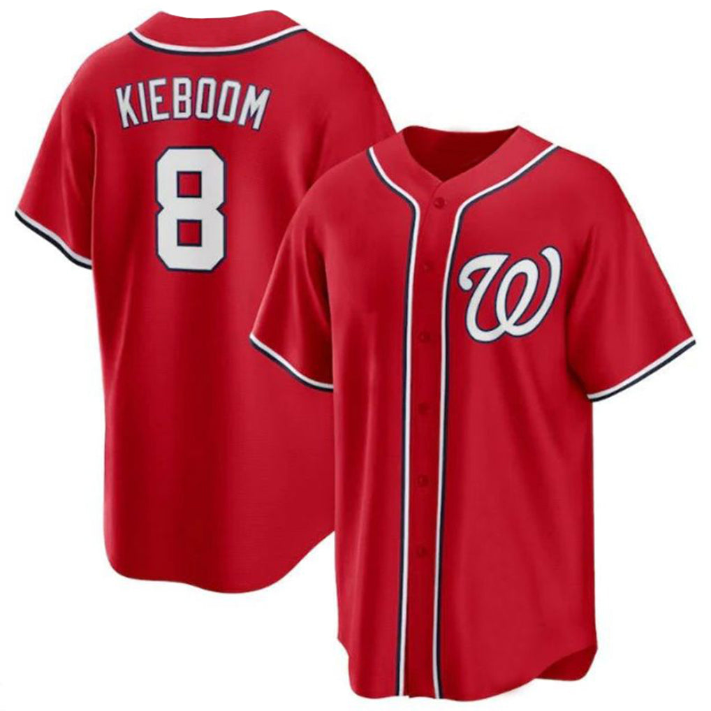 Jamed W.Nationals #8 Carter Kieboom Player Red Replica Game Stitched Jerseys