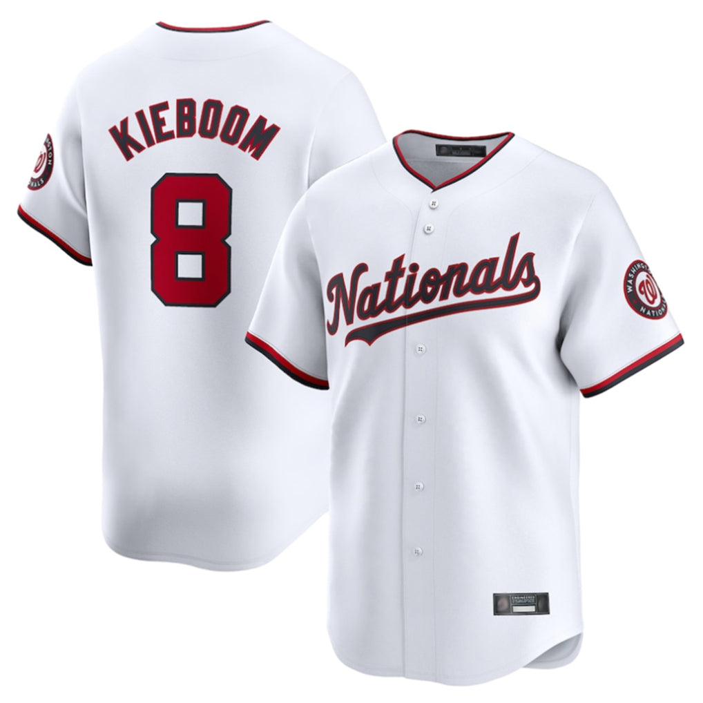 Jamed W.Nationals #8 Carter Kieboom Player White Home Limited Stitched Jerseys