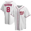 Jamed W.Nationals #8 Carter Kieboom Player White Home Replica Game Stitched Jerseys