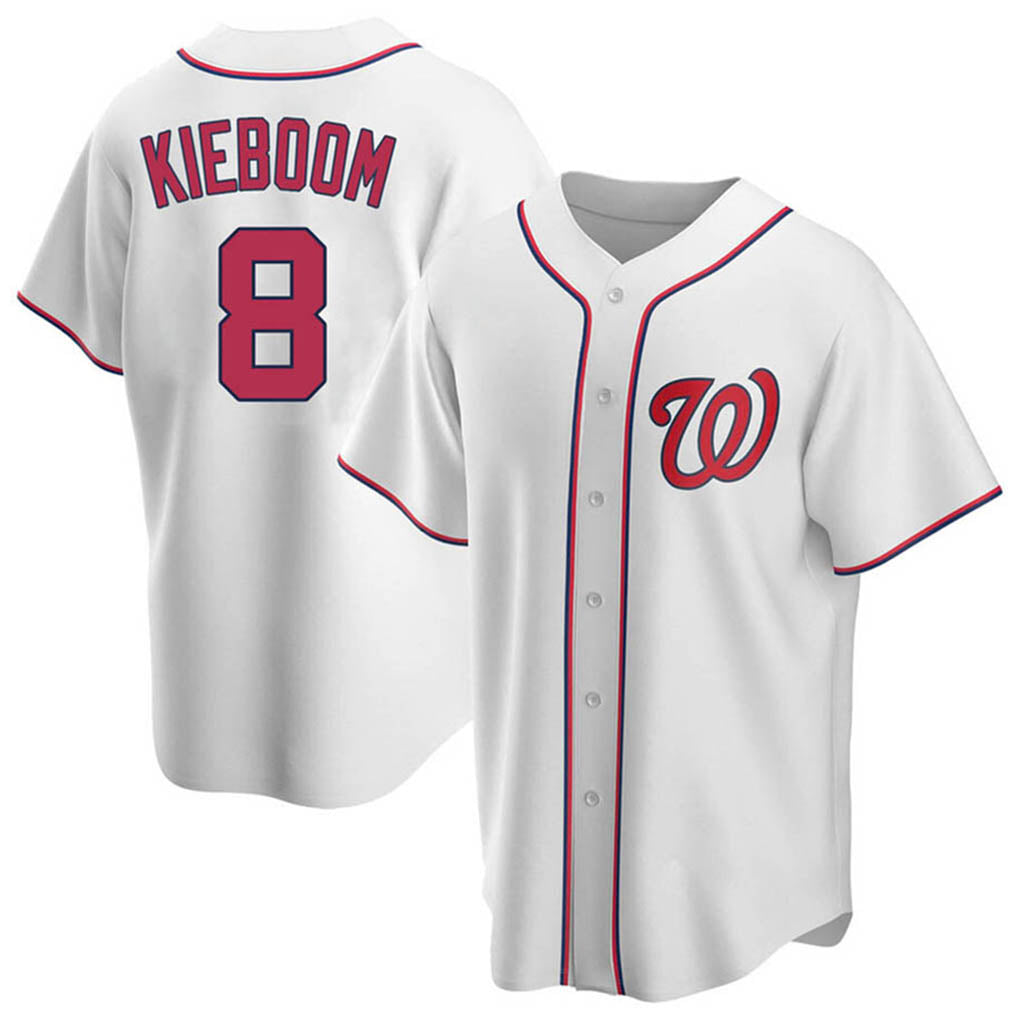 Jamed W.Nationals #8 Carter Kieboom Player White Home Replica Game Stitched Jerseys