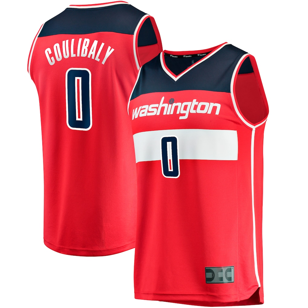 Jamed W.Wizards #0 Bilal Coulibaly Red Fast Break Replica Jerseys - Icon Edition