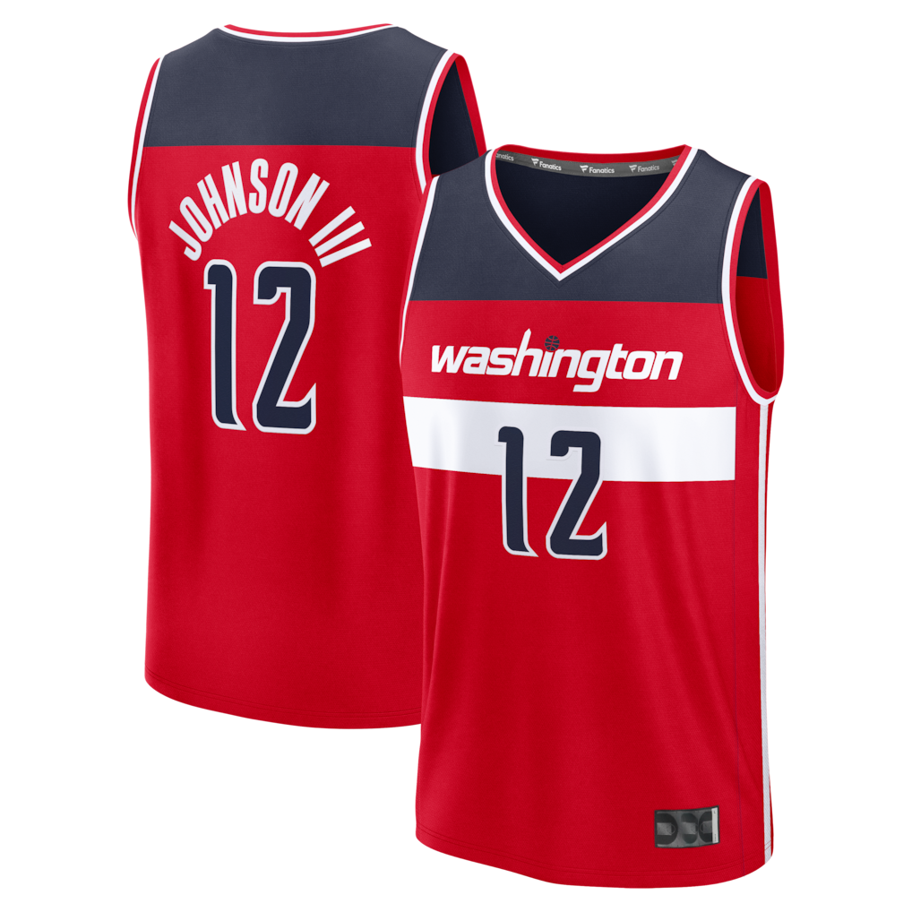 Jamed W.Wizards #12 Tre Johnson III Red Fast Break Replica Jerseys - Icon Edition