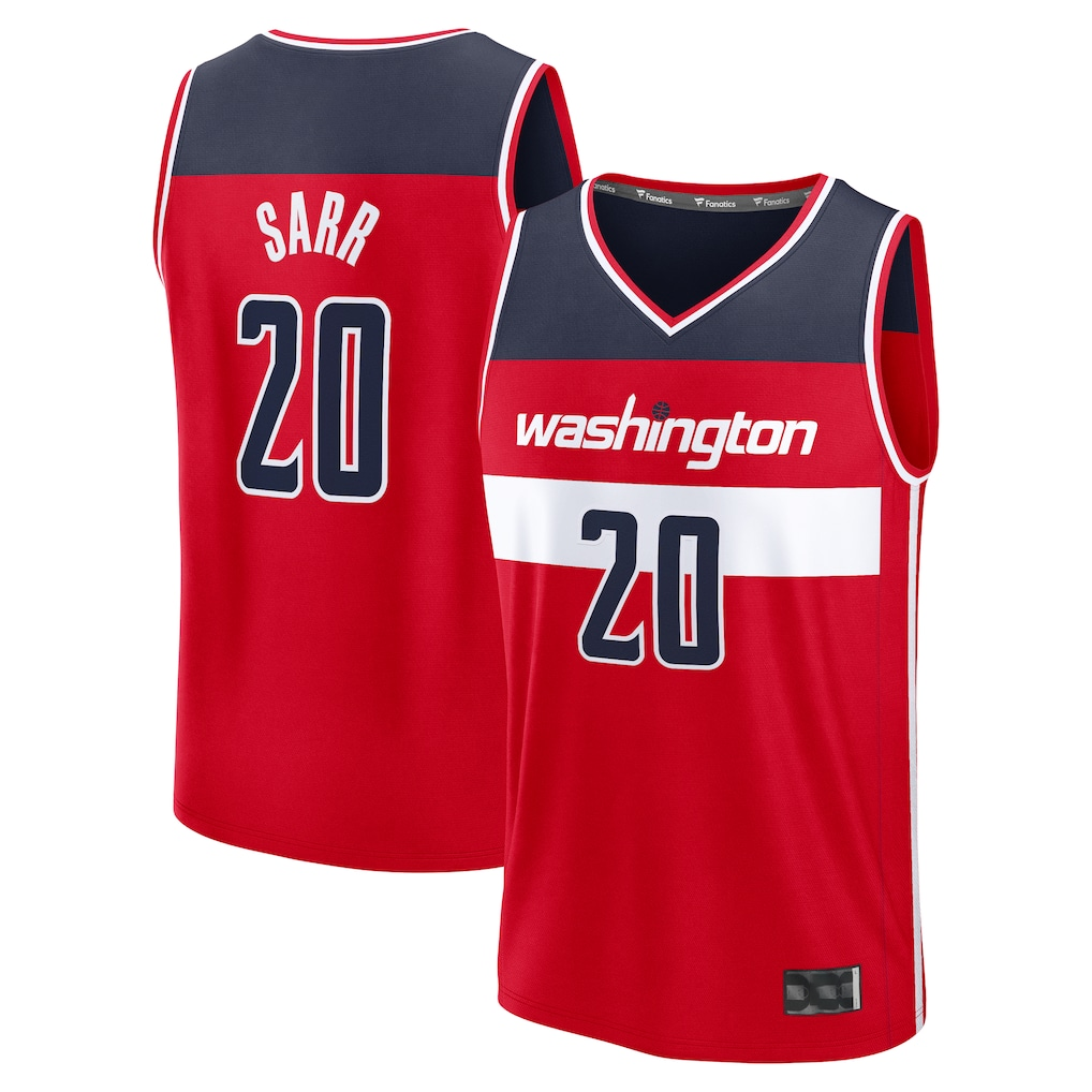 Jamed W.Wizards #20 Alex Sarr Red Fast Break Replica Jerseys - Icon Edition