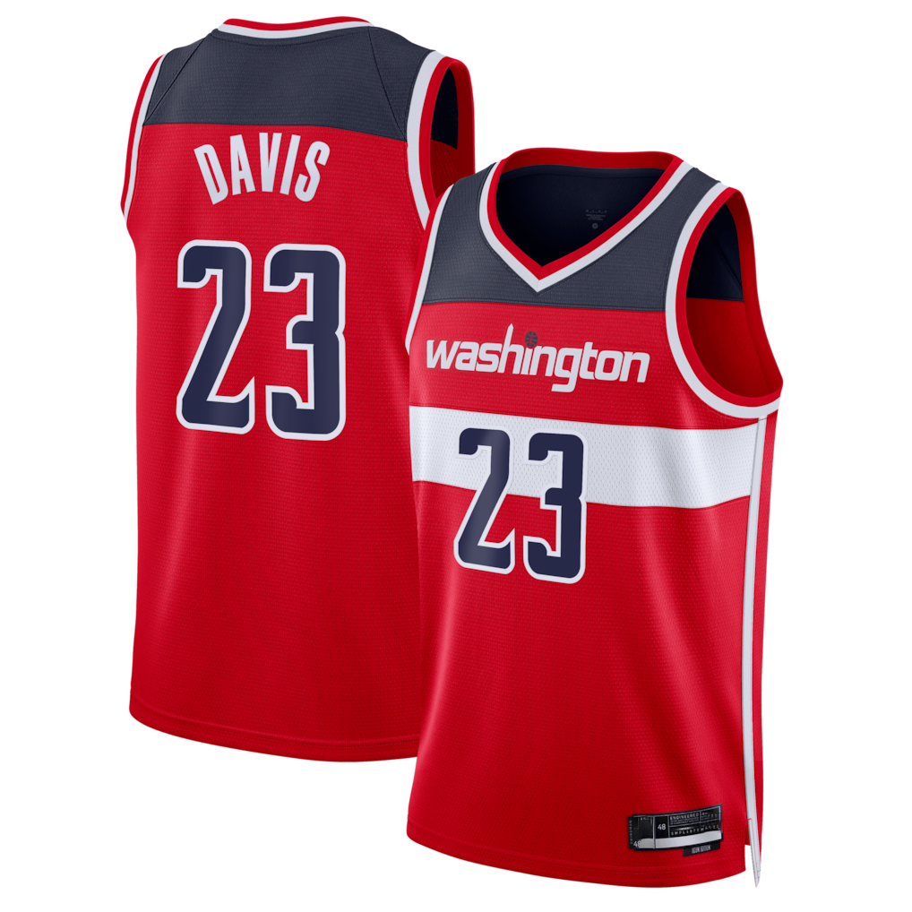 Jamed W.Wizards #23 Anthony Davis Red Swingman Jerseys - Icon Edition