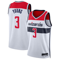 Jamed W.Wizards #3 Trae Young White Swingman Jerseys - Association Edition