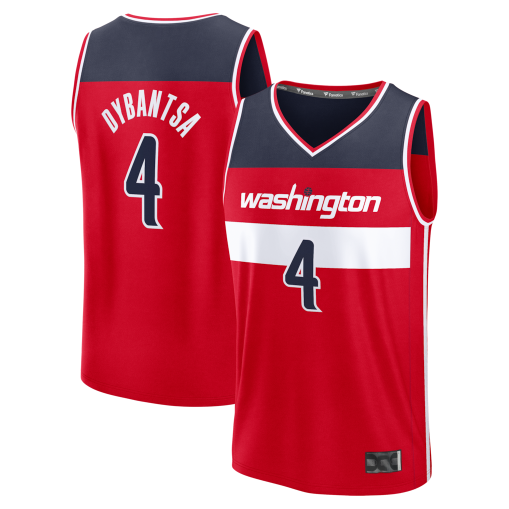Jamed W.Wizards #4 AJ Dybantsa Red 2026 Draft First Round Pick Fast Break Jersey s- Icon Edition