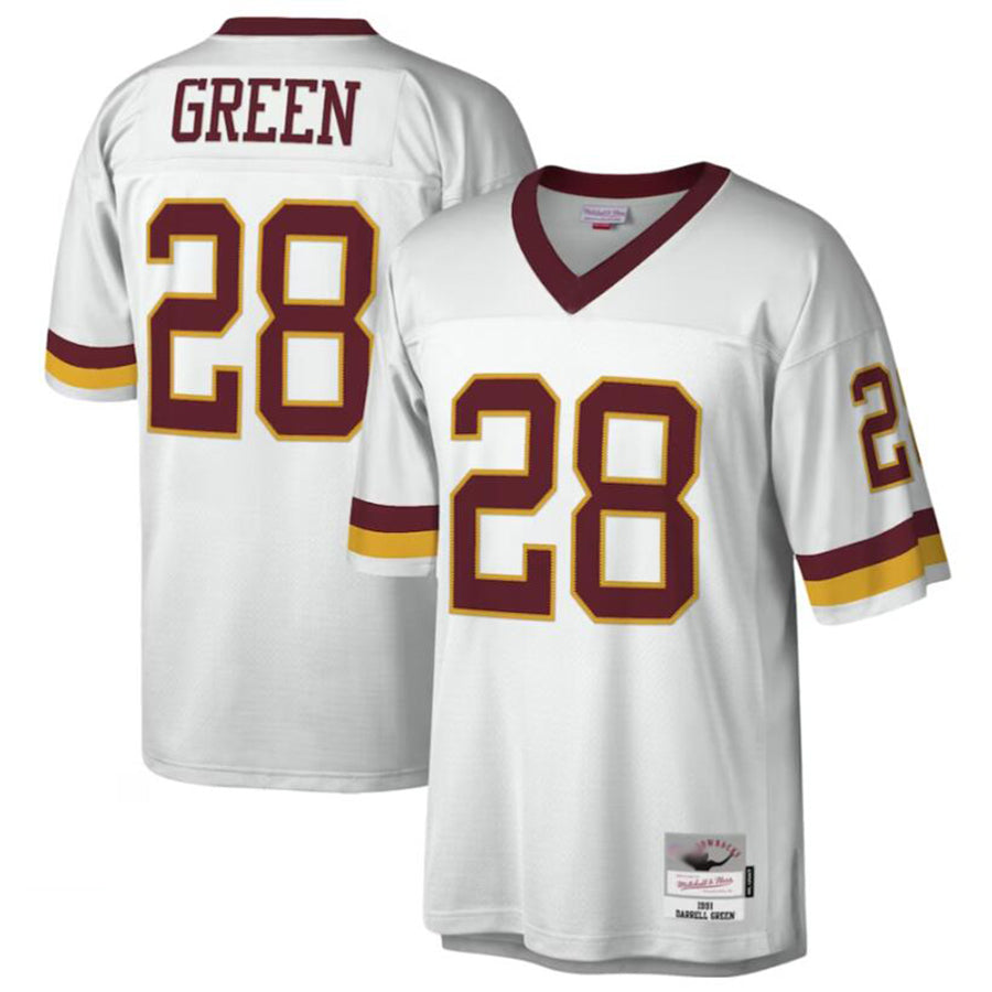 Jamed Washington Football Team #28 Darrell Green Mitchell & Ness White Legacy Replica Stitched Jersey
