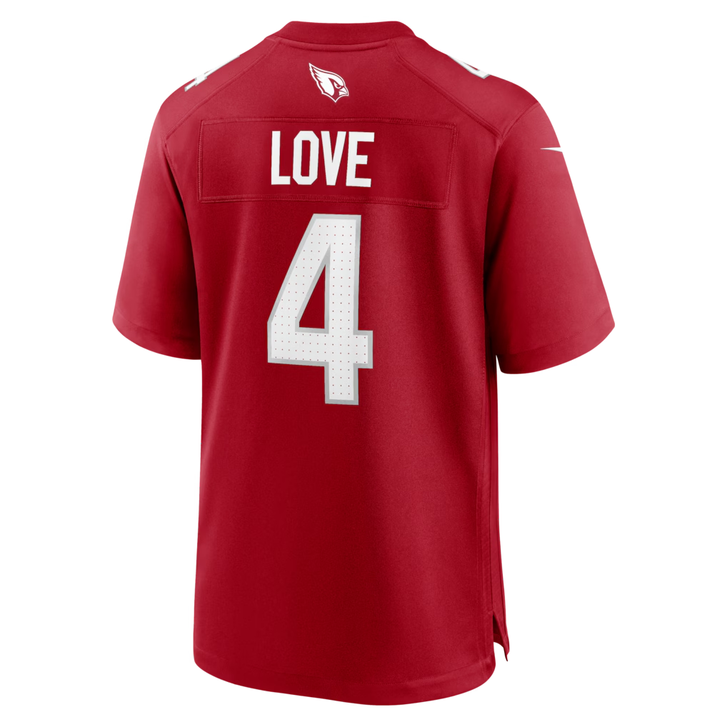 Jamed A.Cardinals #4 Jeremiyah Love Red Game Player Stitched Jersey