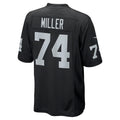 Jamed LV.Raiders #74 Kolton Miller Black Game Stitched Jerseys