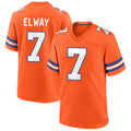 Jamed D.Broncos #7 John Elway Player Orange Throwback Game Stitched Jerseys